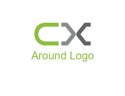 letter C and arrows forming letter X