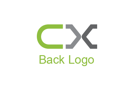 letter C and arrows forming letter X