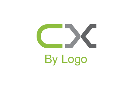 letter C and arrows forming letter X