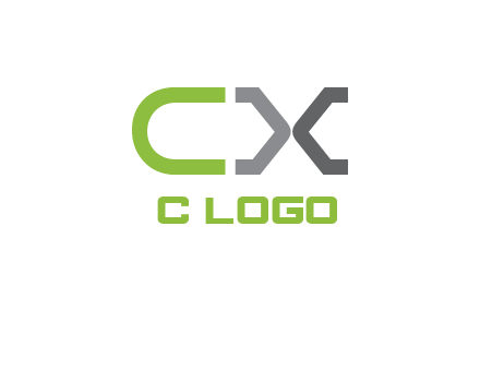 letter C and arrows forming letter X