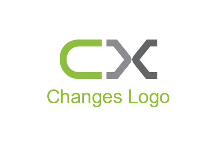 letter C and arrows forming letter X