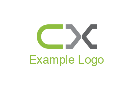 letter C and arrows forming letter X