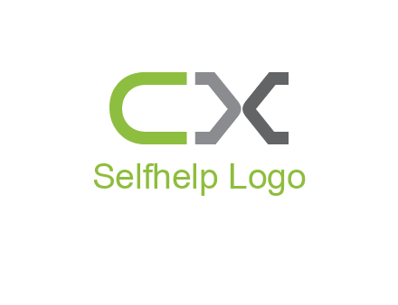 letter C and arrows forming letter X