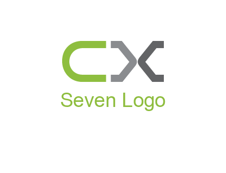 letter C and arrows forming letter X