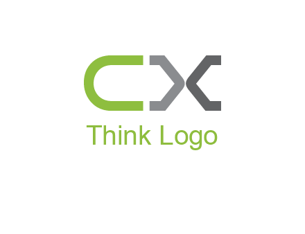 letter C and arrows forming letter X