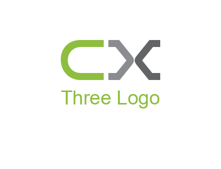 letter C and arrows forming letter X
