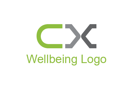 letter C and arrows forming letter X