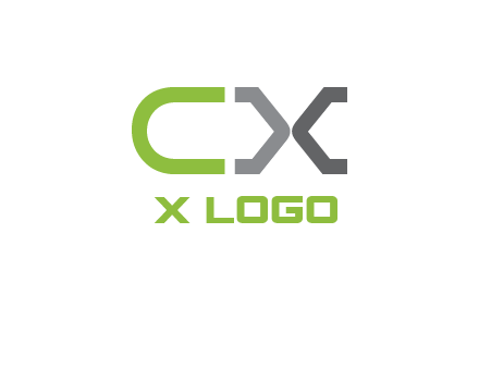 letter C and arrows forming letter X
