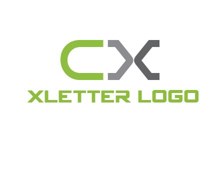 letter C and arrows forming letter X