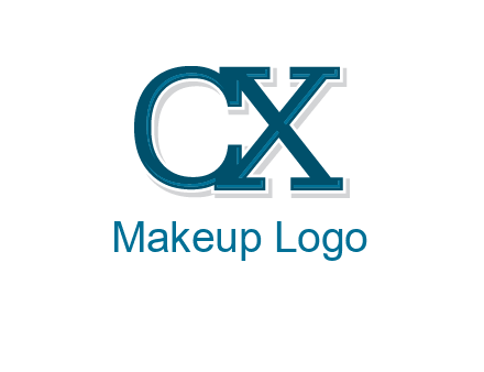 serif font letter C and letter X together