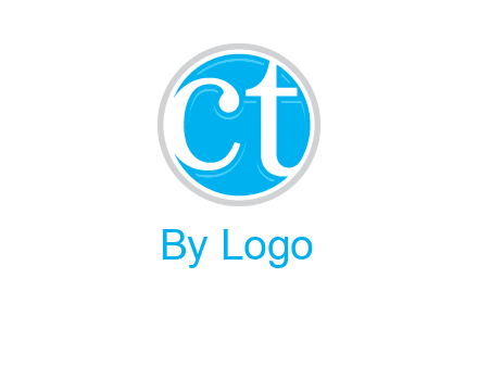 Letters CT are in outline circle logo