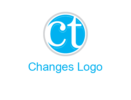 Letters CT are in outline circle logo
