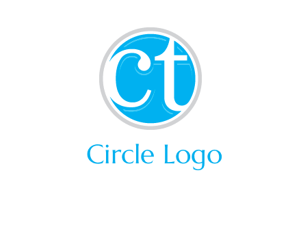 Letters CT are in outline circle logo