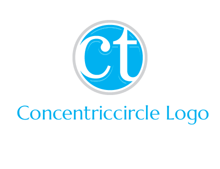 Letters CT are in outline circle logo