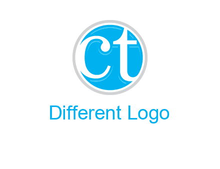 Letters CT are in outline circle logo