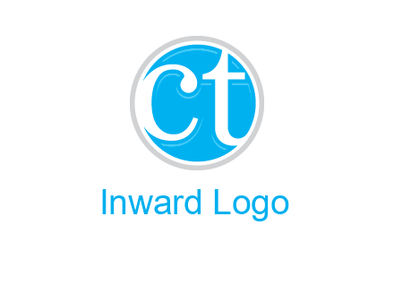Letters CT are in outline circle logo