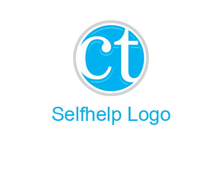 Letters CT are in outline circle logo