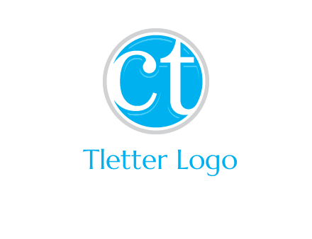 Letters CT are in outline circle logo