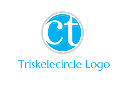 Letters CT are in outline circle logo