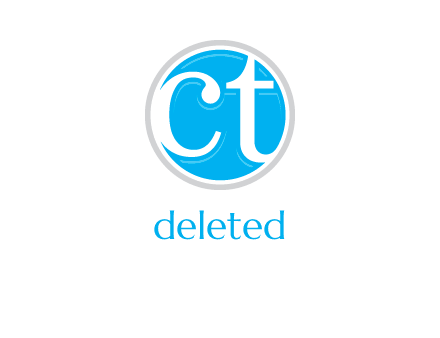 Letters CT are in outline circle logo