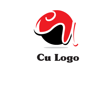Letters CU are in circle logo