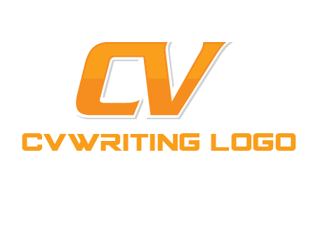letter CV joined together