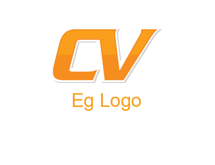 letter CV joined together