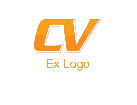 letter CV joined together