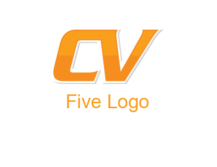letter CV joined together