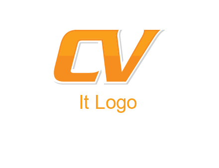 letter CV joined together