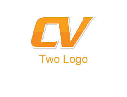letter CV joined together
