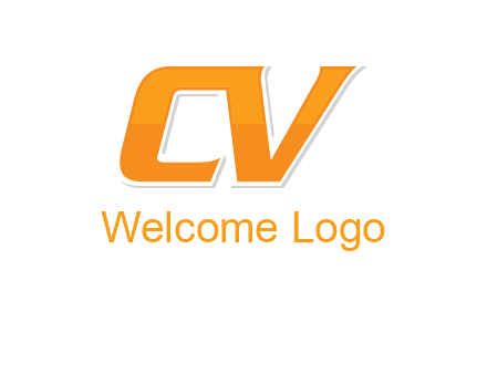 letter CV joined together