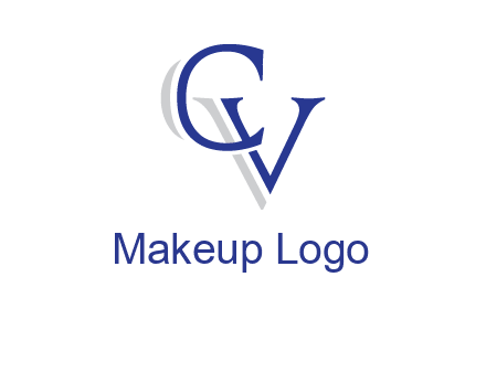 letter CV joined together with shadow