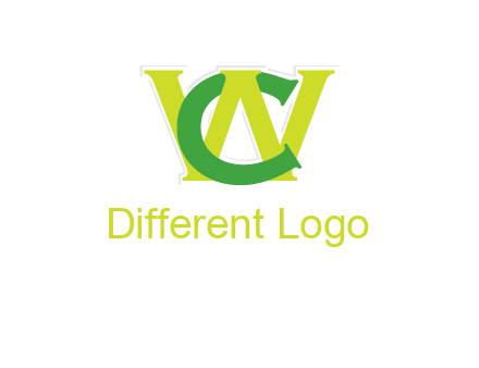 letter CW overlapping eachother