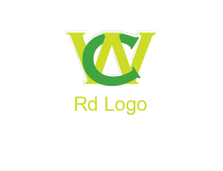 letter CW overlapping eachother