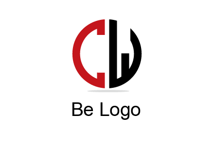 letter CW forming circle