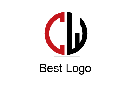 letter CW forming circle