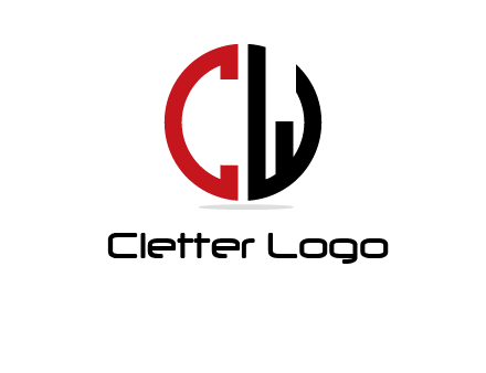 letter CW forming circle