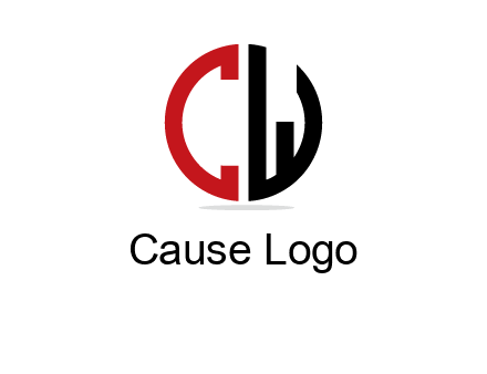 letter CW forming circle