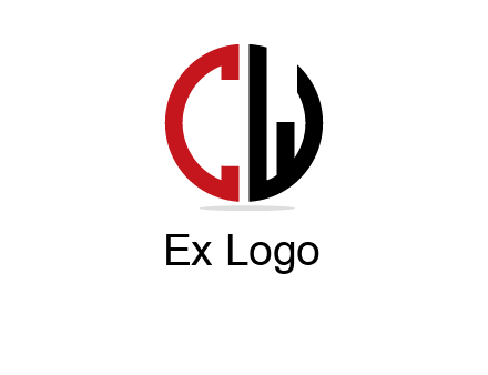 letter CW forming circle
