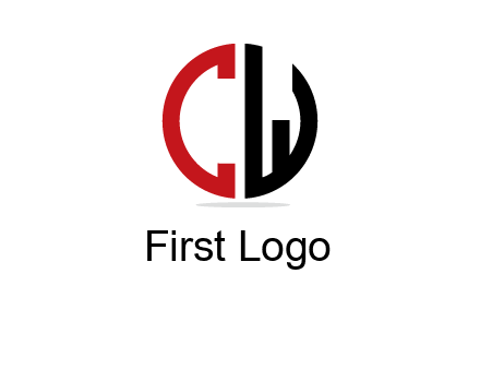 letter CW forming circle
