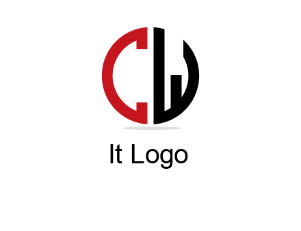 letter CW forming circle