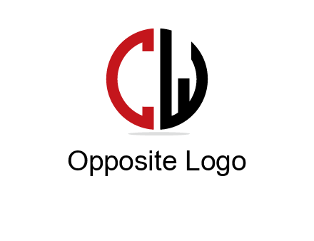 letter CW forming circle