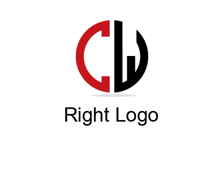 letter CW forming circle