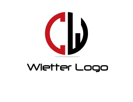 letter CW forming circle