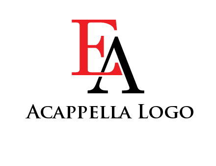 letter EA joined together