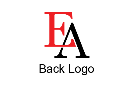 letter EA joined together