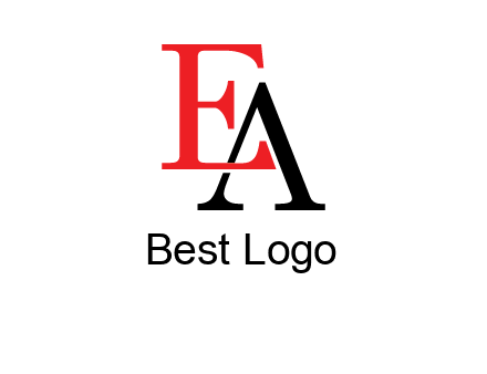 letter EA joined together