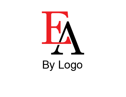 letter EA joined together