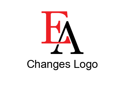 letter EA joined together